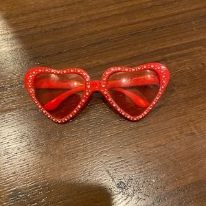 red heart valentines glasses